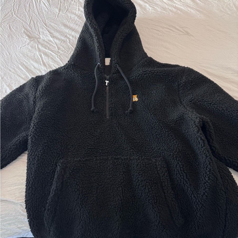 Cozy Black Sherpa Hoodie